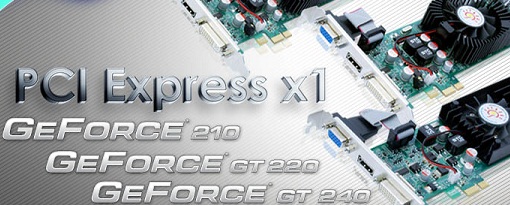 Sparkle lanza sus nuevas GeForce 210, GT220 y GT240 PCI Express x1