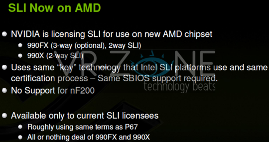 Diapositiva 'SLI now on AMD'