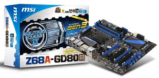 Tarjeta madre Z68A-GD80 (G3) de MSI