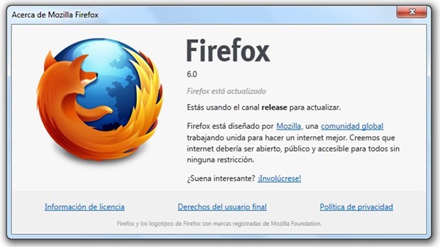 Firefox 6 ya disponible!