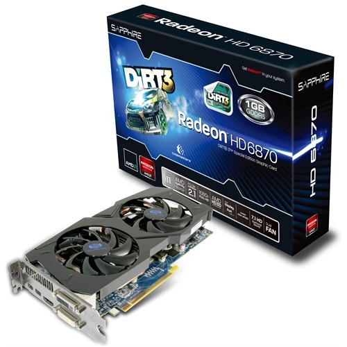 Tarjeta de video HD 6870 1G GDDR5 Dirt3 Edition de Sapphire