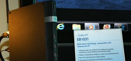 Asus mostró su nettop Eee Box EB1031 impulsado por un CPU Intel Cedar Trail