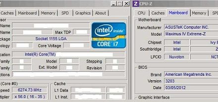 Intel Core i7-3770K Ivy Bridge overclockeado hasta los 6.274 MHz