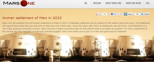 Mars One quiere colonizar Marte en 2023