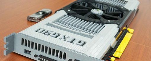 Réplica de una GeForce GTX 690 hecha con Legos