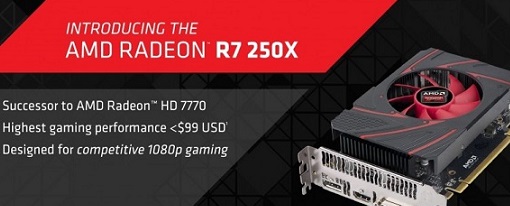 Especificaciones oficiales de la AMD Radeon R7 250X