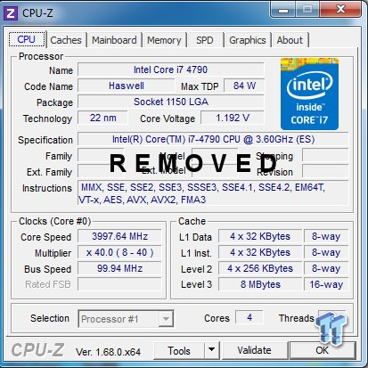 Intel Core i7-4790 CPU-Z