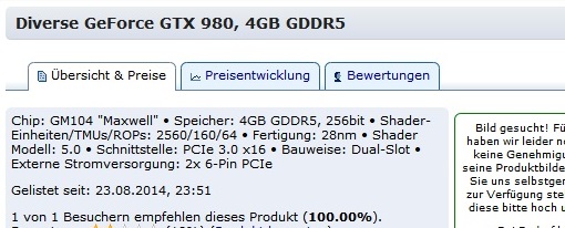 Una página web austríaca ratifica las especificaciones de la GeForce GTX 980