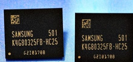 Samsung comienza la producción masiva de chips de memoria GDDR5 de 8 GB