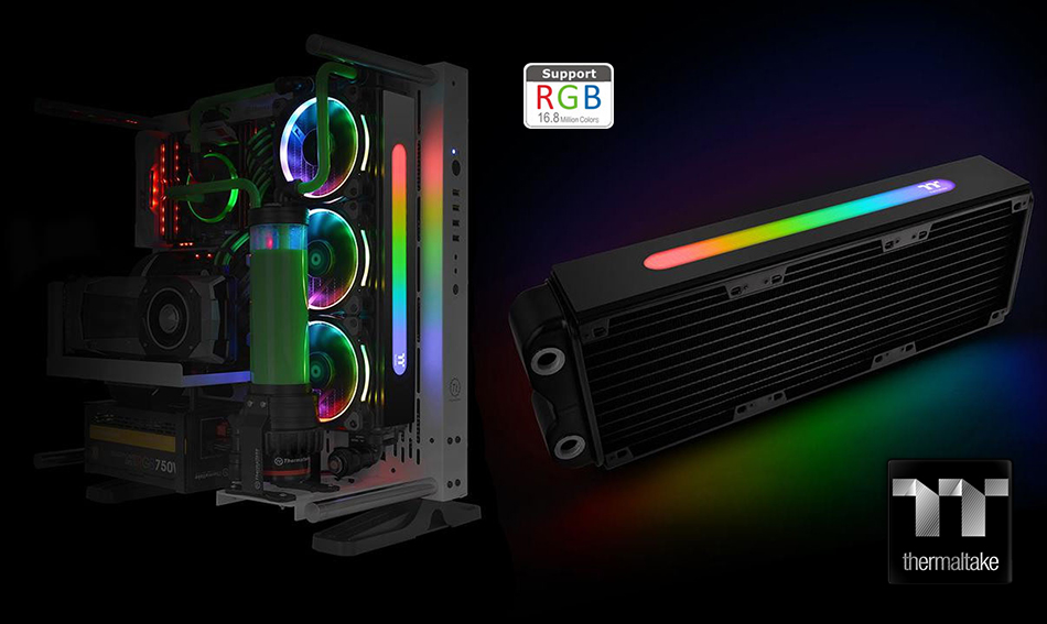 Thermaltake Pacific RL360 Plus RGB es el primer radiador con luces LED